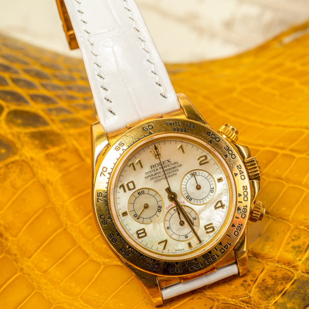 Rolex Daytona Alligator Leather Strap – Deployant Clasp Compatible