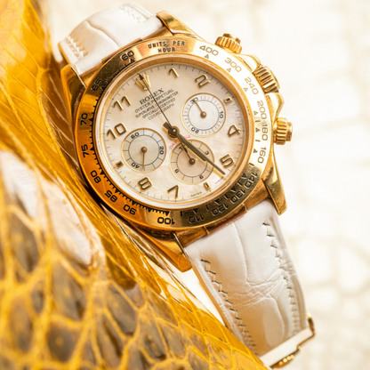 Rolex Daytona Alligator Leather Strap – Deployant Clasp Compatible