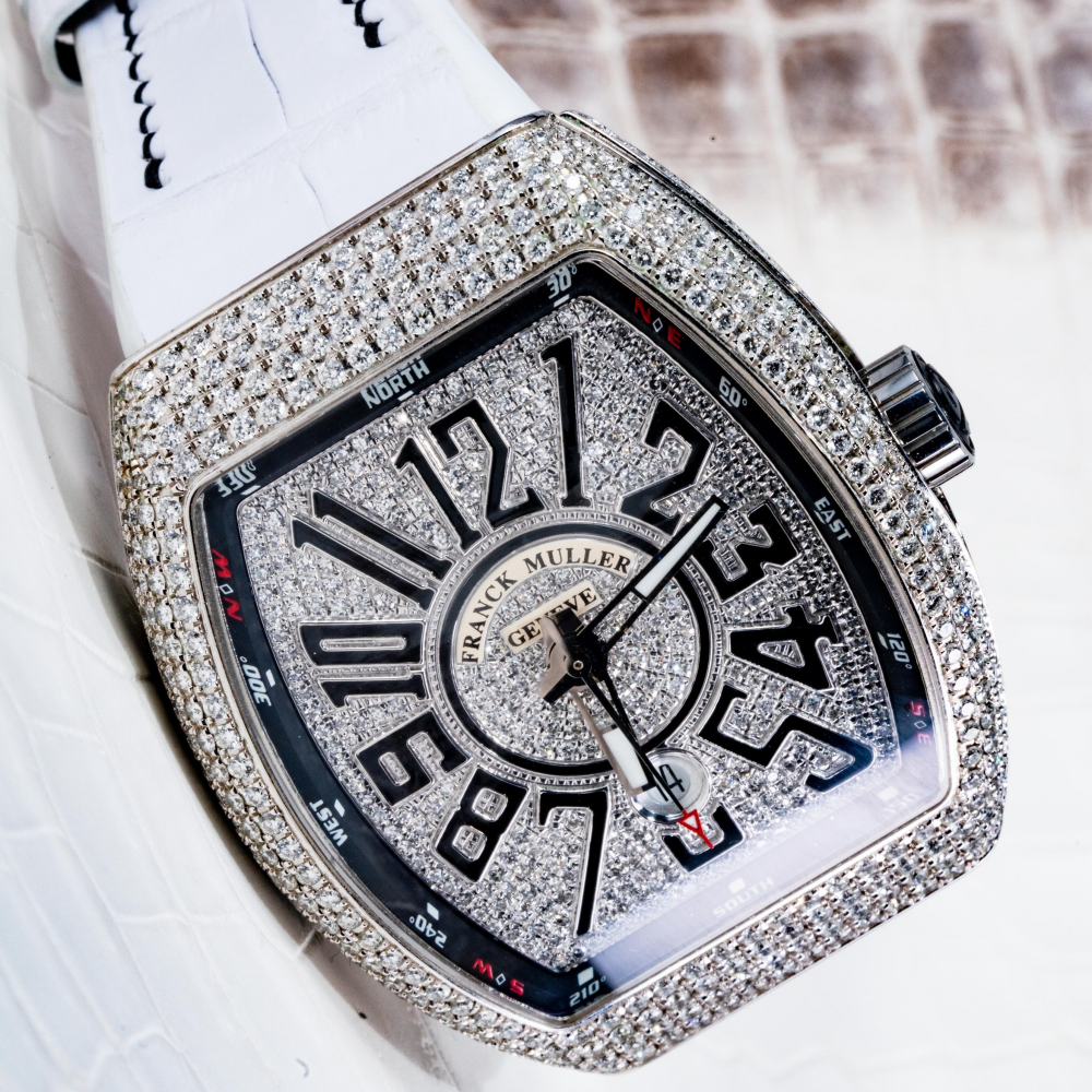 Alligator Leather Strap for Franck Muller Vanguard