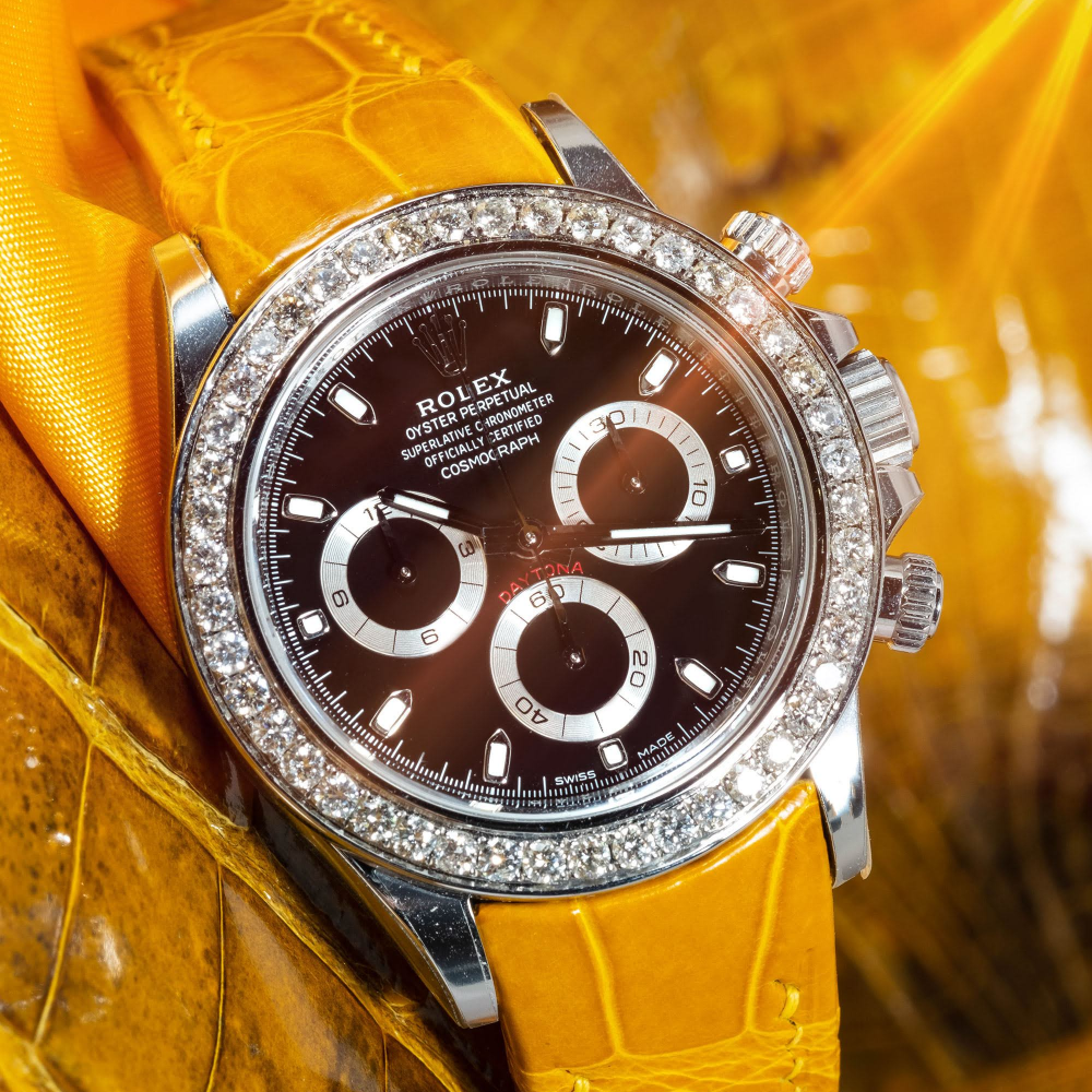 Rolex Daytona Alligator Leather Strap – Deployant Clasp Compatible