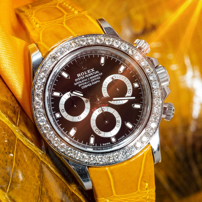 Rolex Daytona Alligator Leather Strap – Deployant Clasp Compatible
