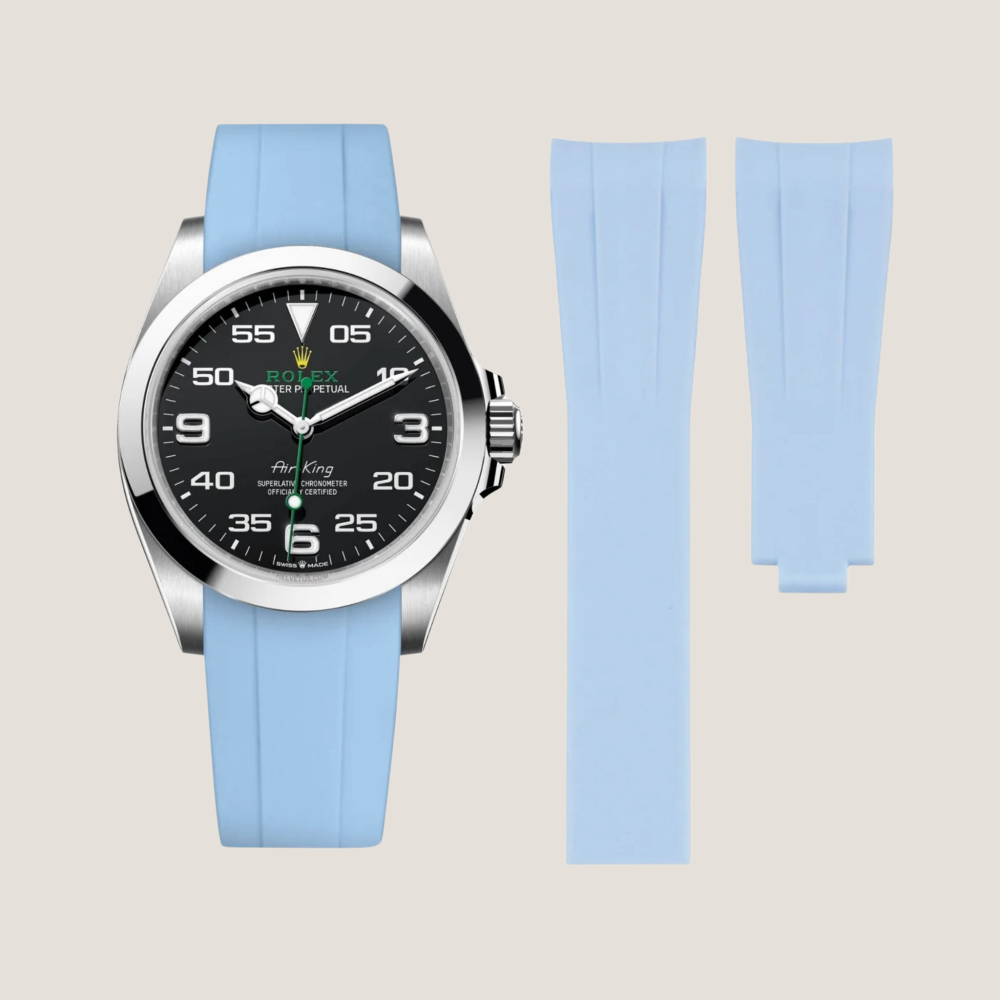 FKM Rubber Strap for Rolex Air-King Deployant Clasp