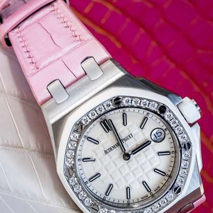 Alligator Leather Strap for AP Women's Watches
