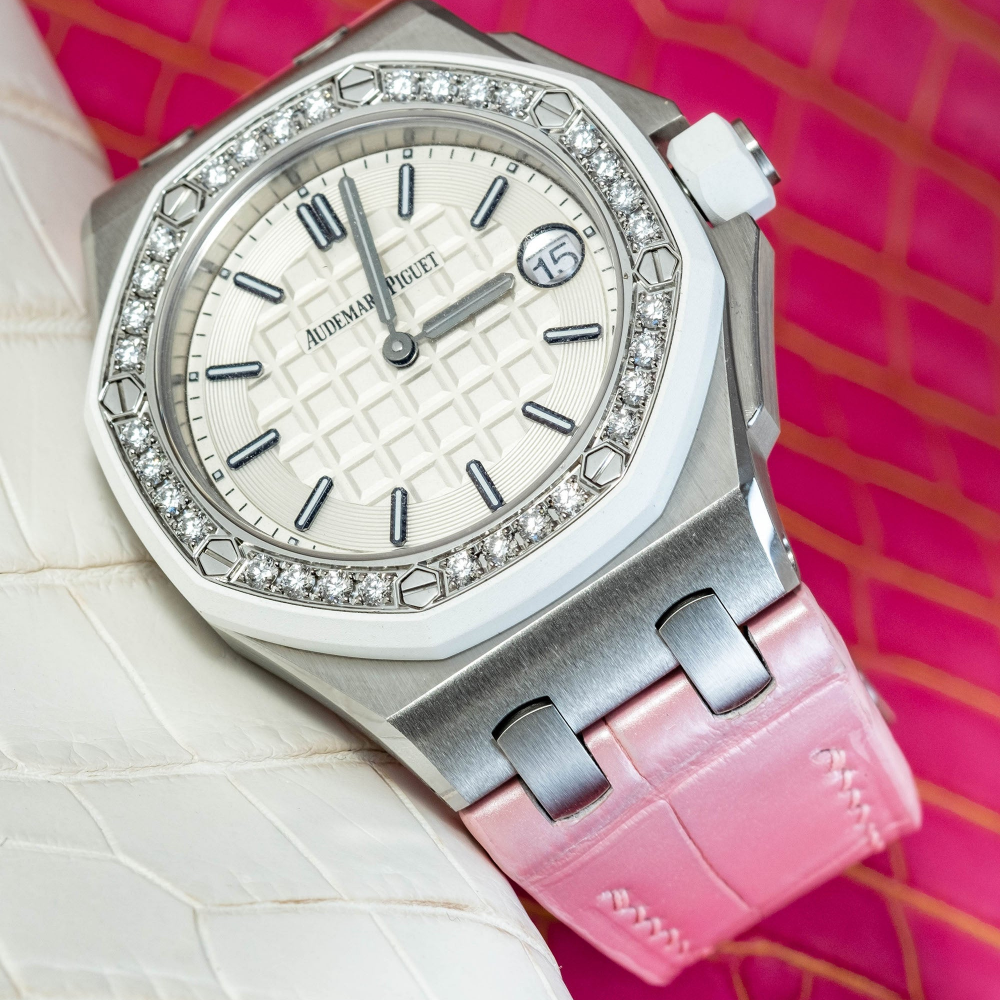 Alligator Leather Strap for AP Women's Watches