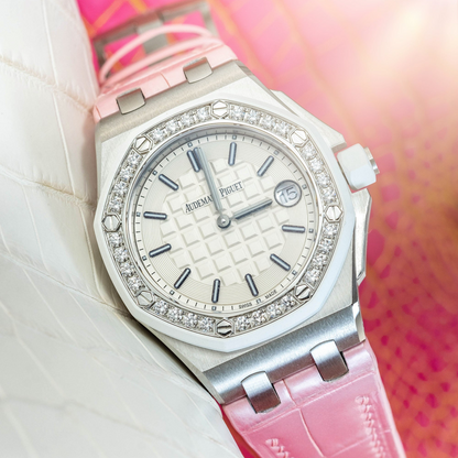 Alligator Leather Strap for AP Women's Watches
