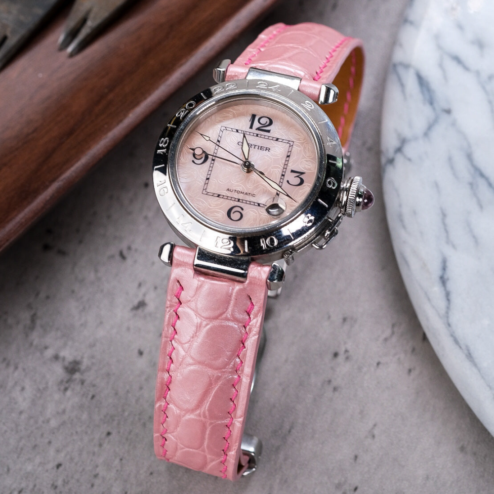 Alligator Leather Strap for Cartier Pasha