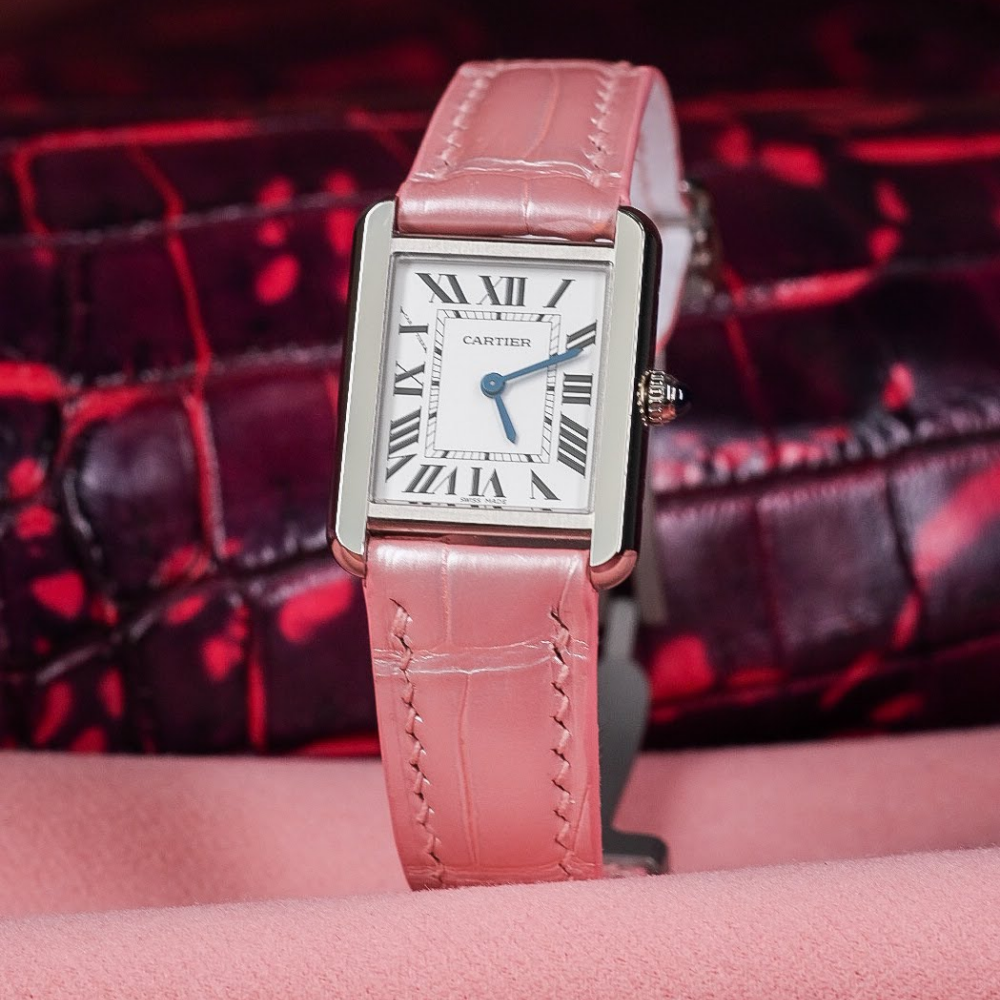 Alligator Leather Strap for Cartier Tank
