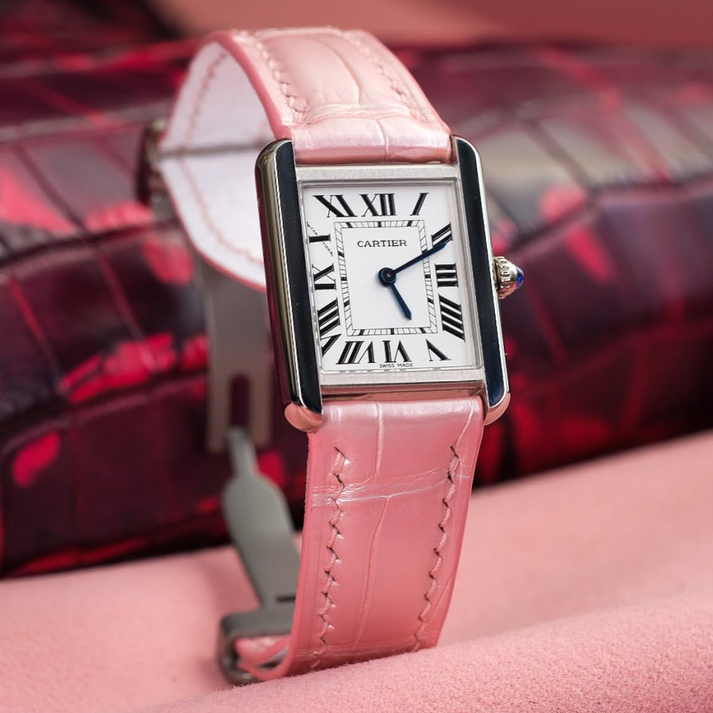 Alligator Leather Strap for Cartier Tank