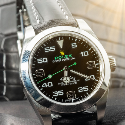Rolex Air-King Alligator Leather Strap – Handmade Custom Fit