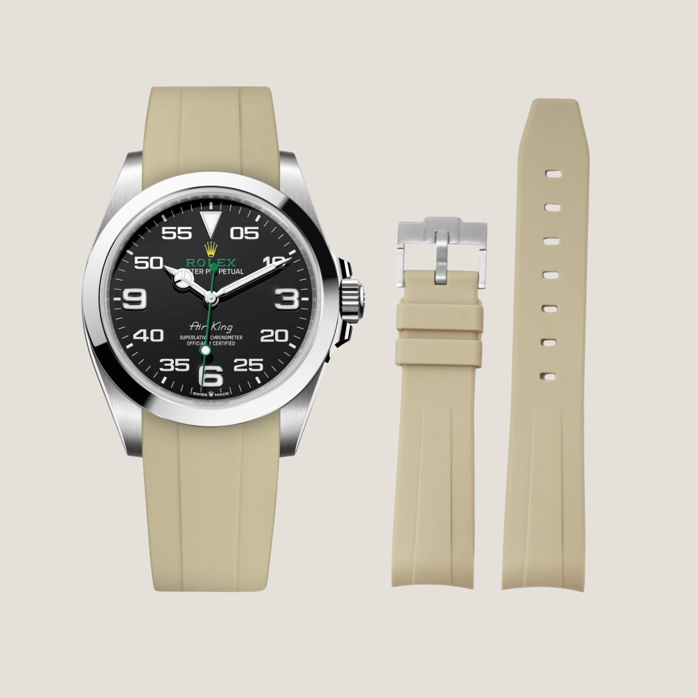 FKM Rubber Strap for Rolex Air-King Pin Buckle