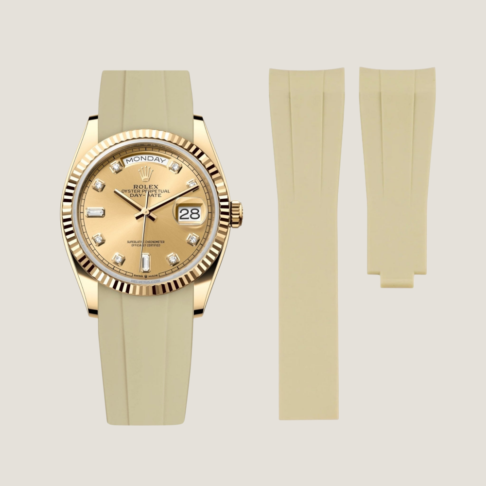 Rolex Day-Date Rubber Strap for Deployant Clasp