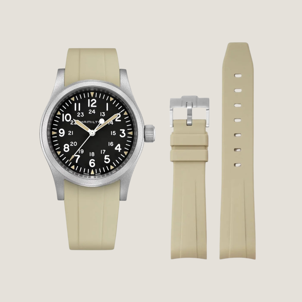 FKM Rubber Strap for Hamilton Khaki Field