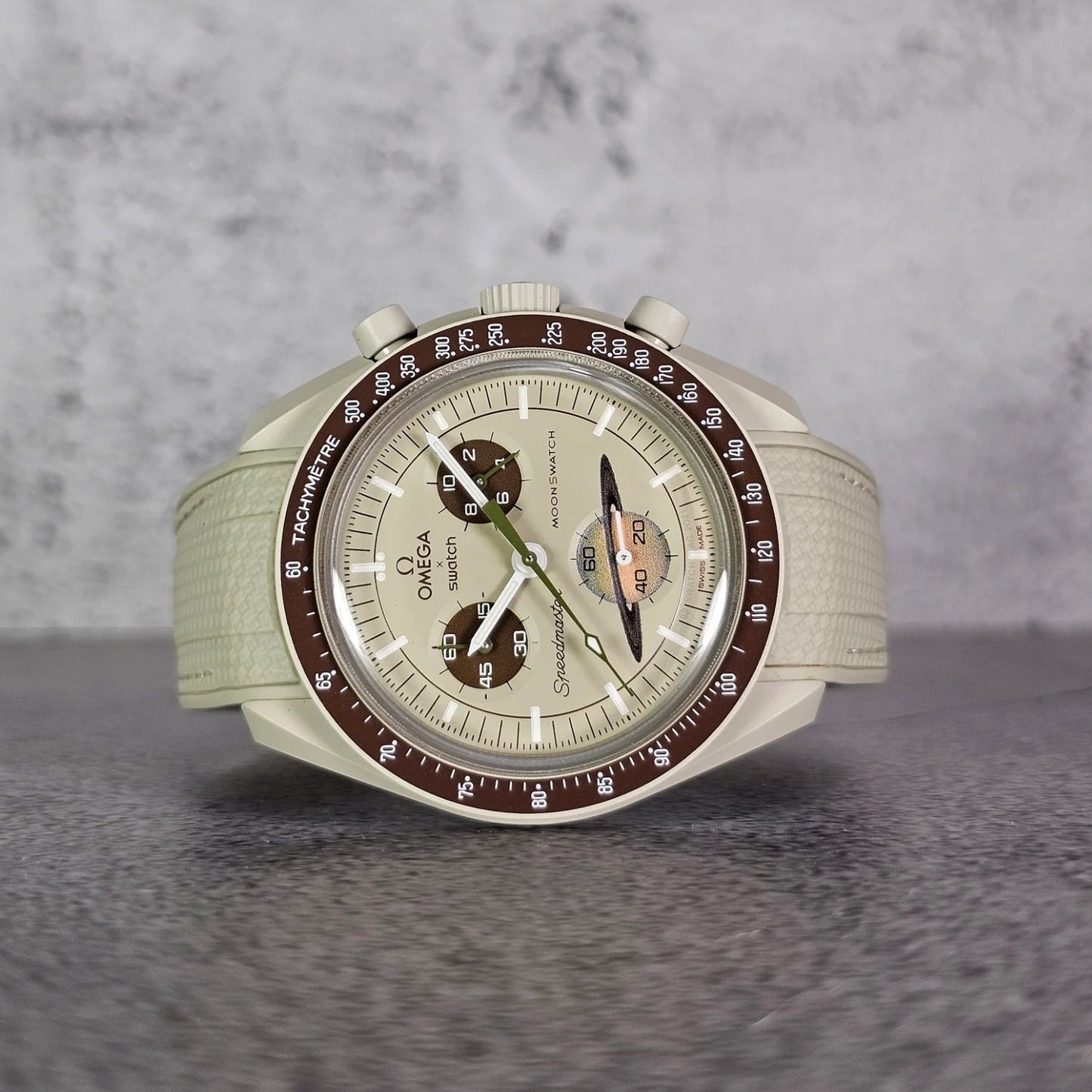 MoonSwatch Mission to Saturn FKM Rubber Strap