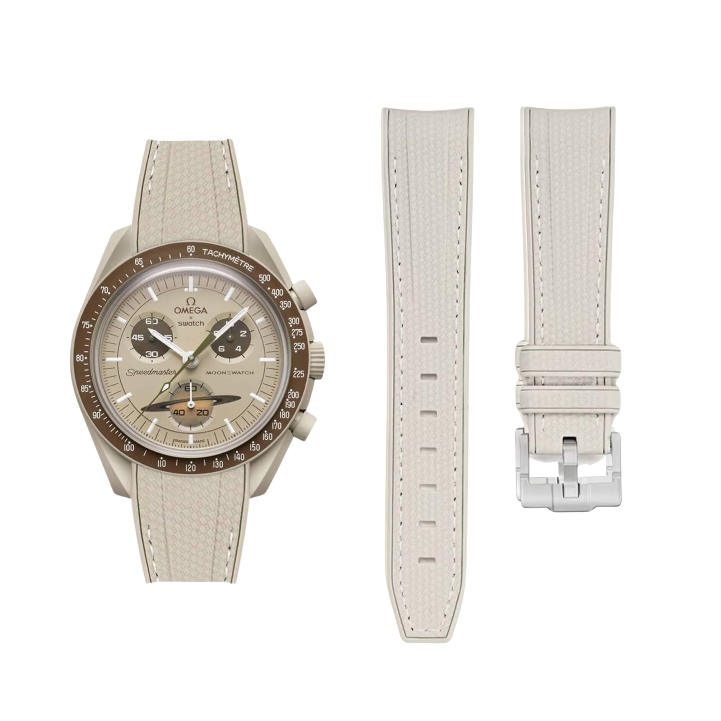 MoonSwatch Mission to Saturn FKM Rubber Strap