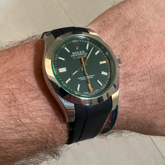 FKM Rubber Strap for Rolex Milgauss Pin Buckle