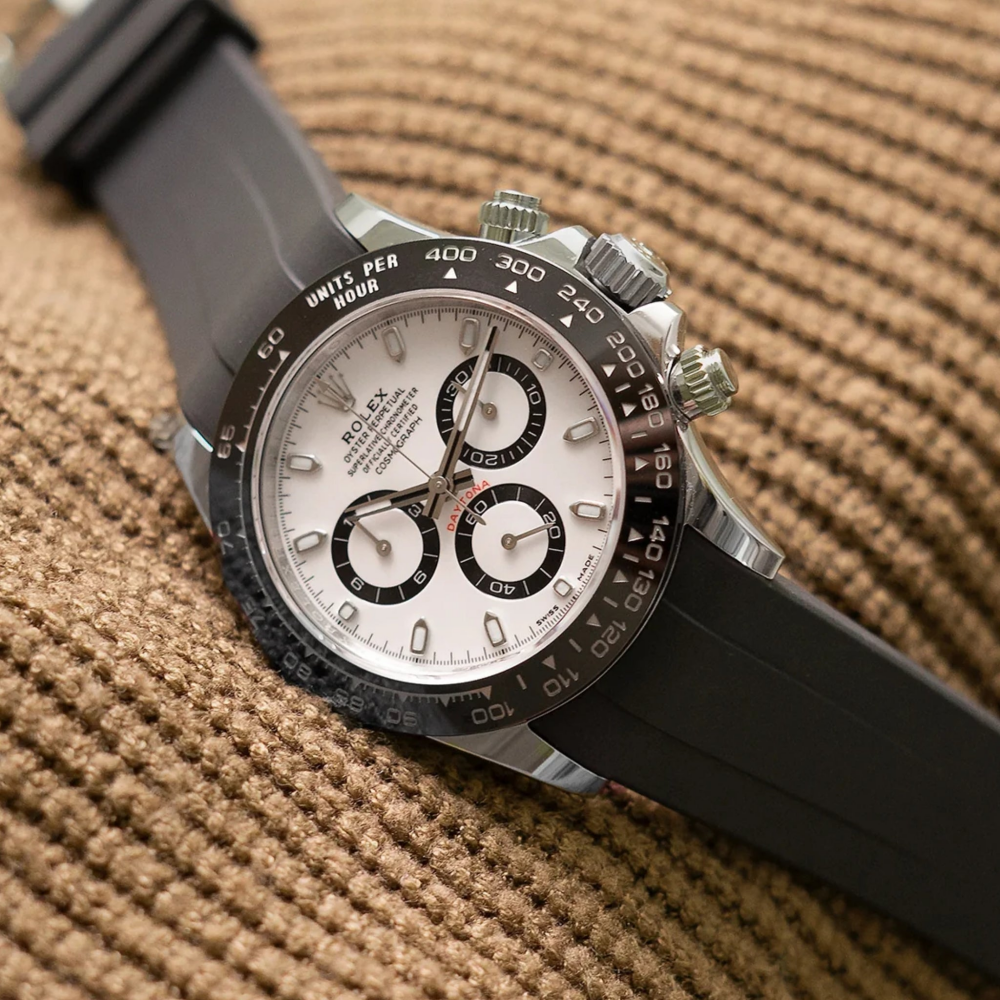FKM Rubber Strap for Rolex Daytona Tang Buckle