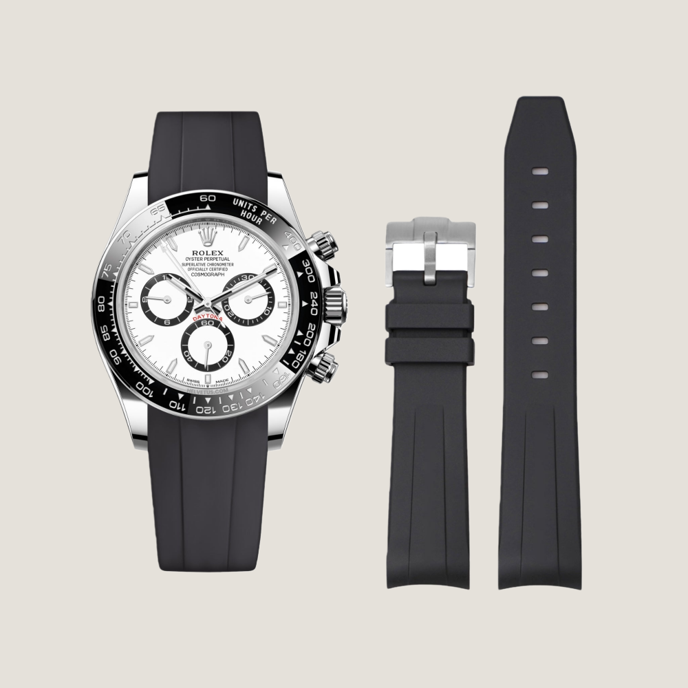 FKM Rubber Strap for Rolex Daytona Tang Buckle