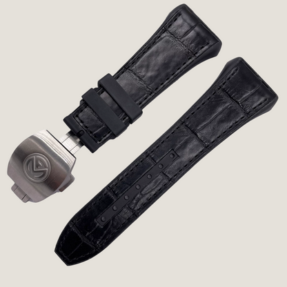 Hybrid Alligator & FKM Rubber Strap for Franck Muller Vanguard