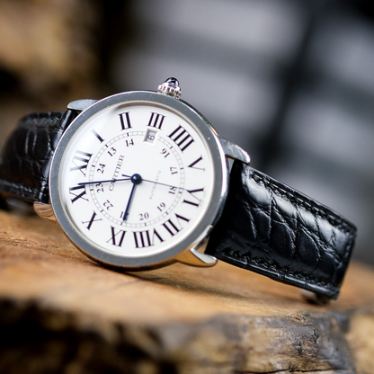Alligator Leather Strap for Cartier Ronde Solo