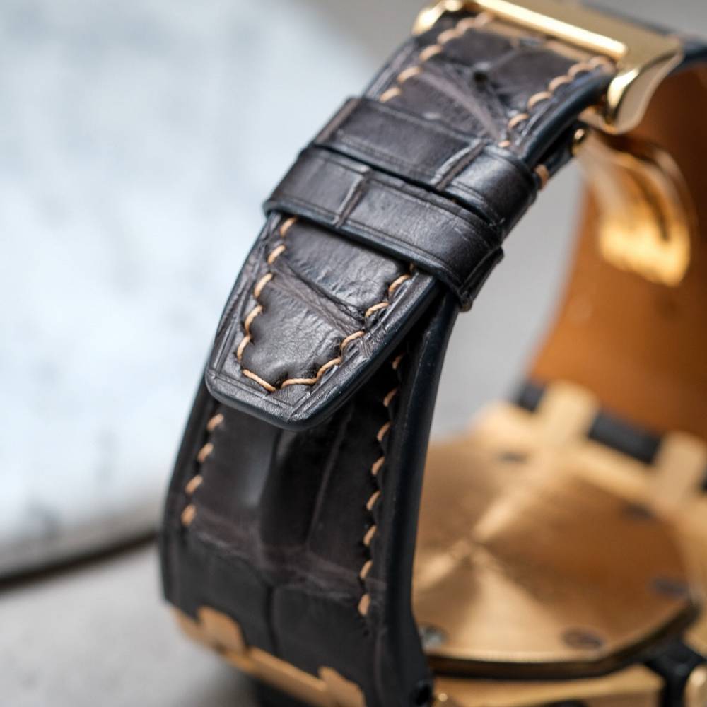 Alligator Leather Strap for AP Royal Oak Offshore 42mm