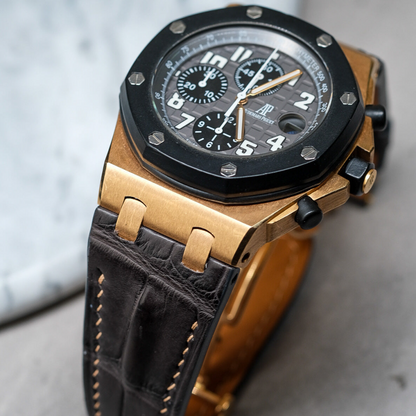 Alligator Leather Strap for AP Royal Oak Offshore 42mm