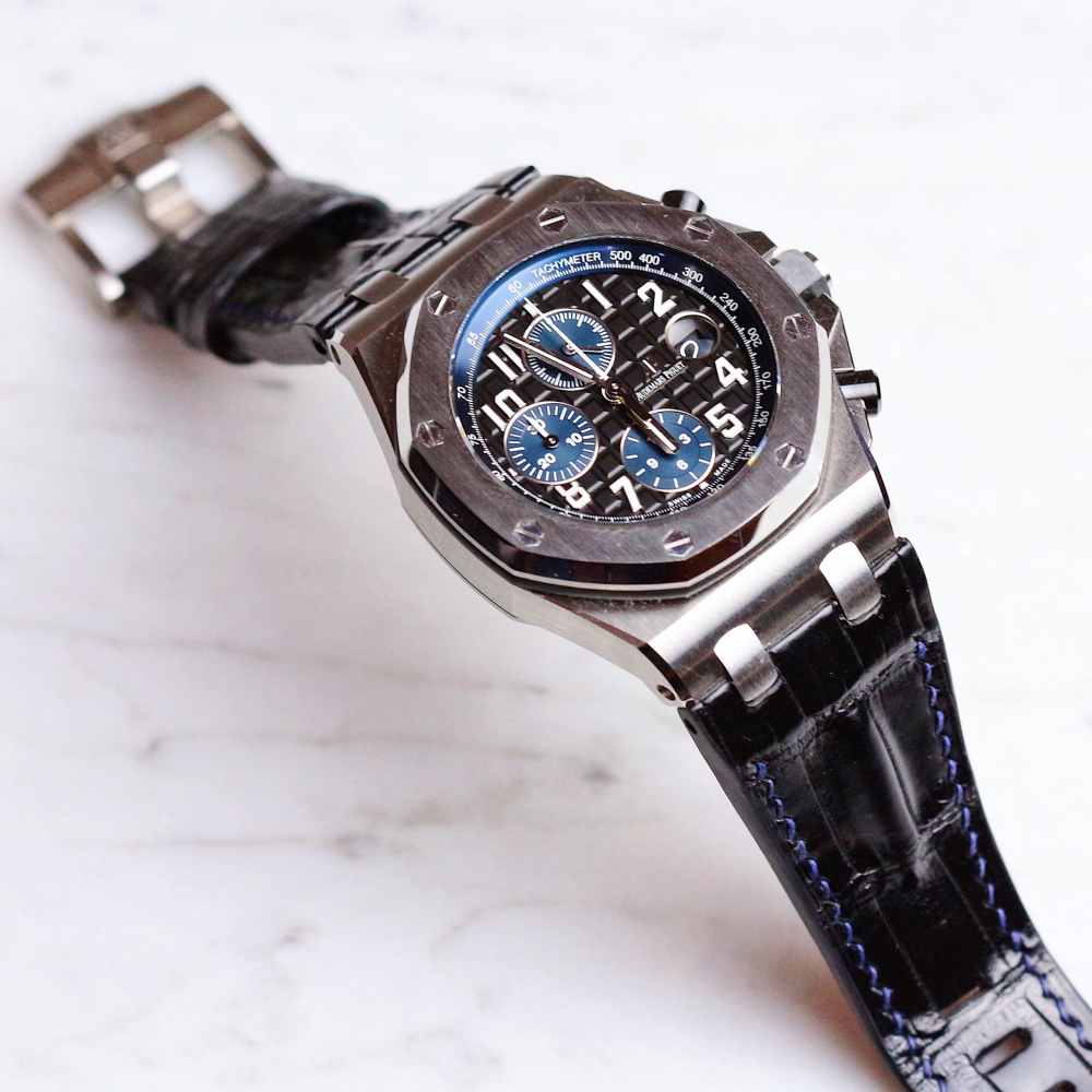 Alligator Leather Strap for AP Royal Oak Offshore 42mm