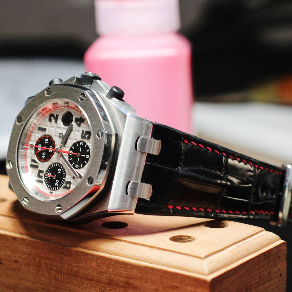 Alligator Leather Strap for AP Royal Oak Offshore 42mm