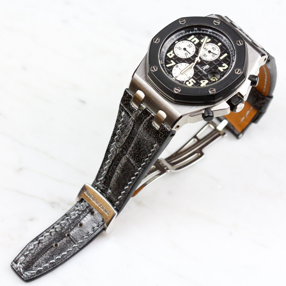 Alligator Leather Strap for AP Royal Oak Offshore 42mm