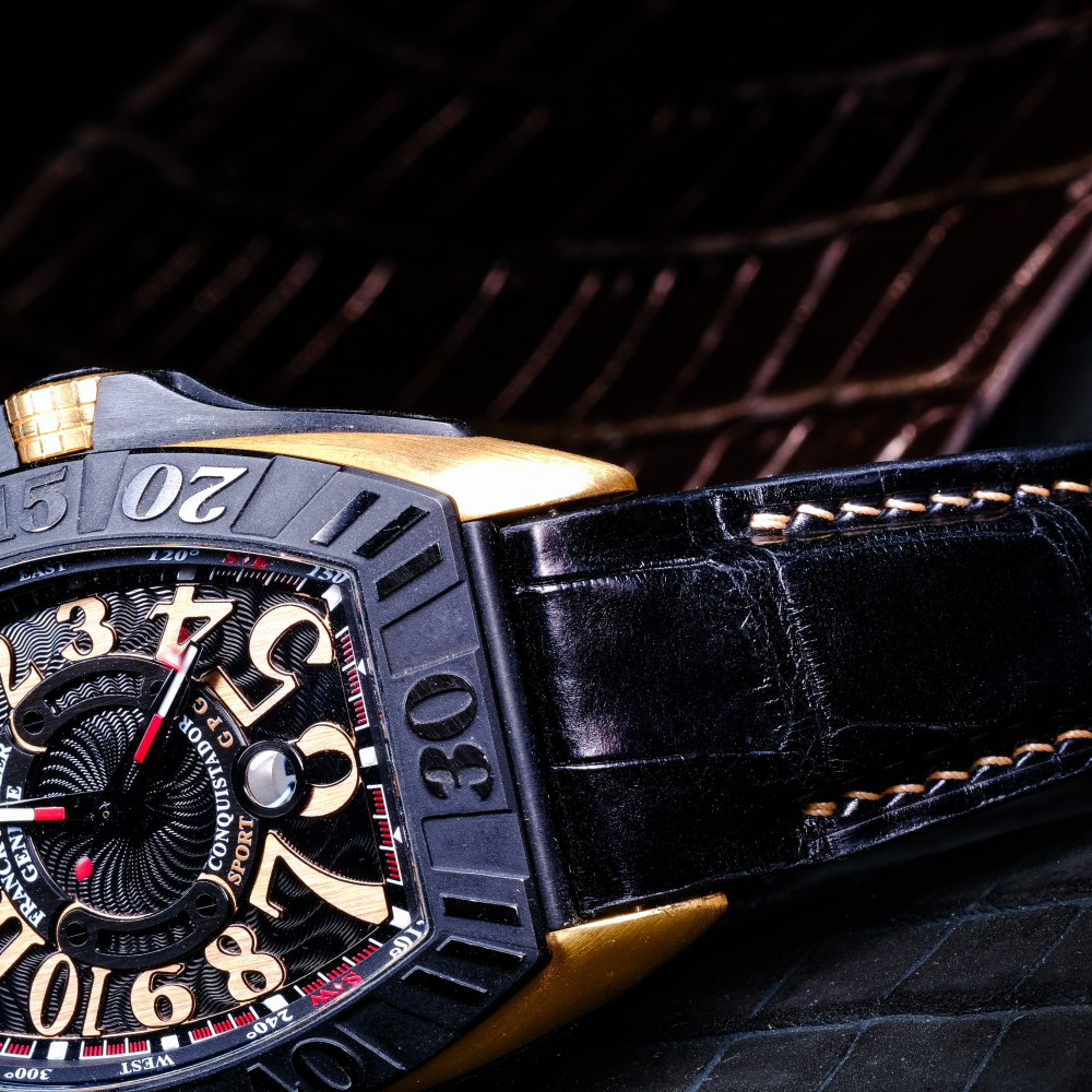 Alligator Leather Strap for Franck Muller Long Island