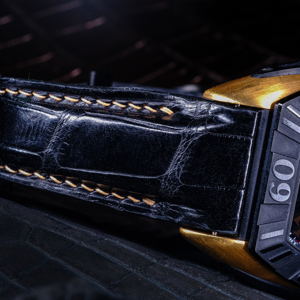 Alligator Leather Strap for Franck Muller Long Island