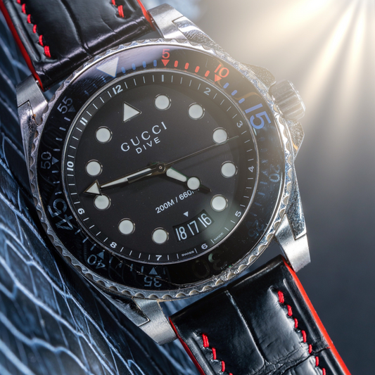 Alligator Leather Strap for Gucci Watch