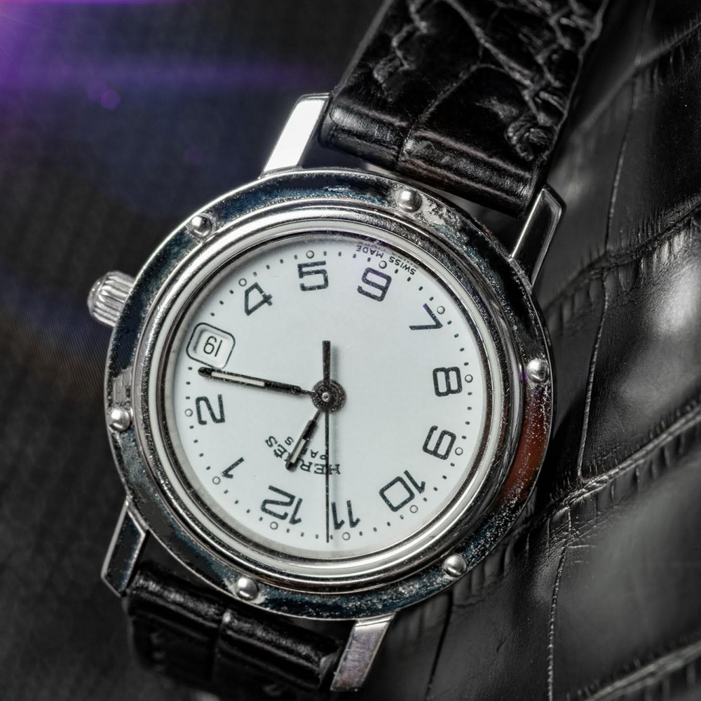 Alligator Leather Strap for Hermes Watch