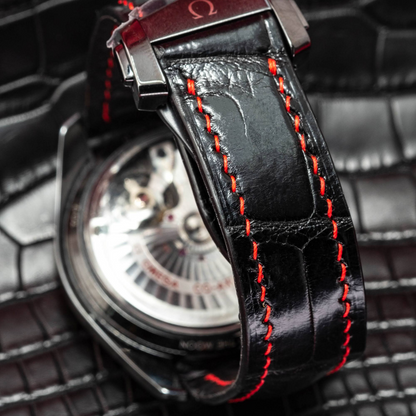 Alligator Leather Strap for Omega Speedmaster