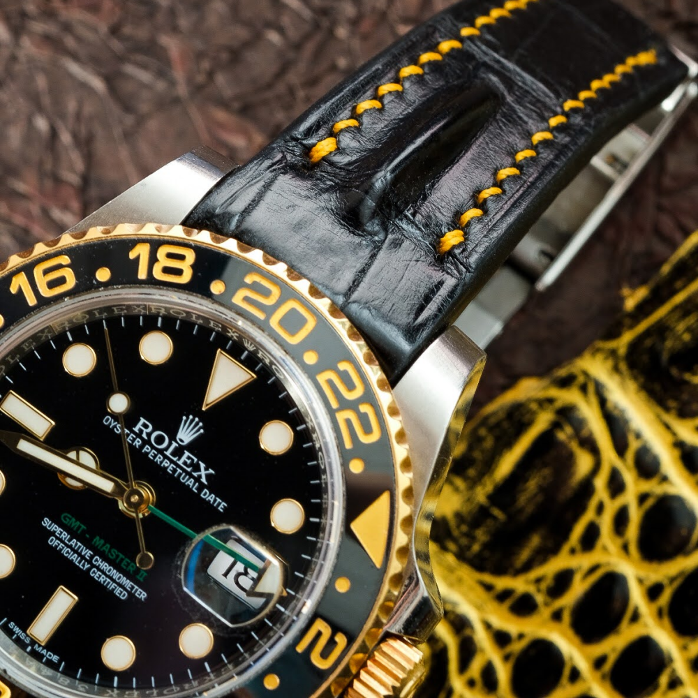 Alligator Leather Strap for Rolex GMT-Master II