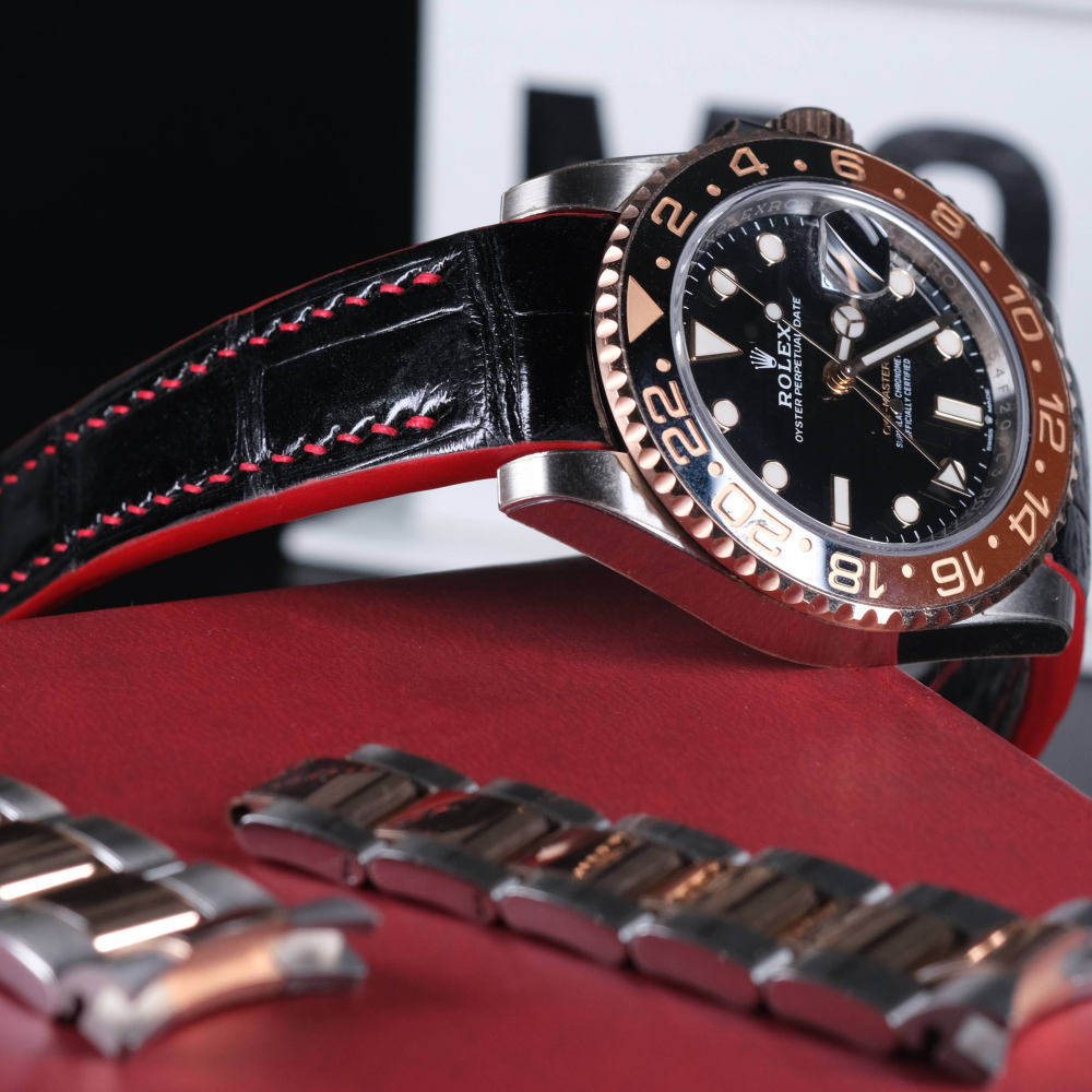 Alligator Leather Strap for Rolex GMT-Master II