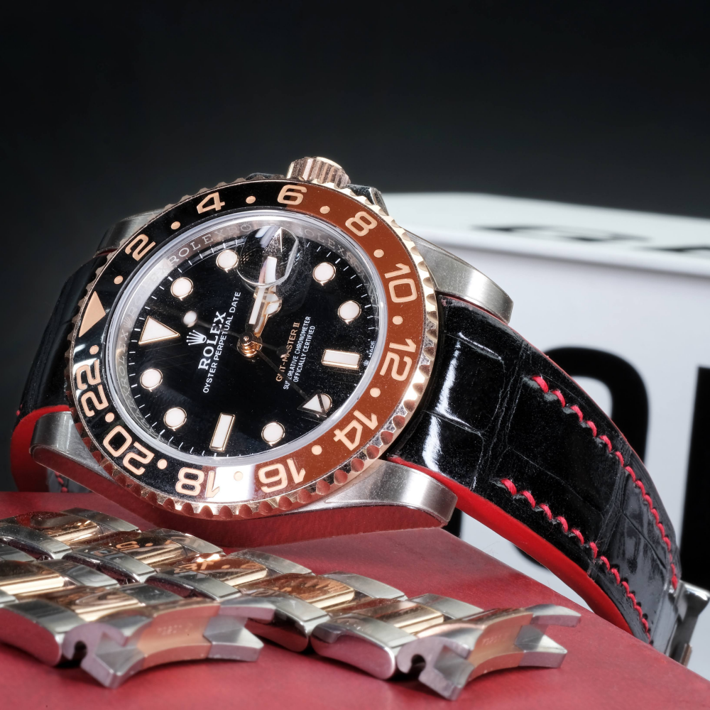 Alligator Leather Strap for Rolex GMT-Master II