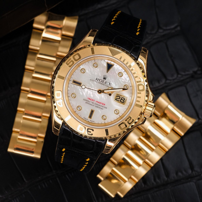 Alligator Leather Strap for Rolex Yacht-Master