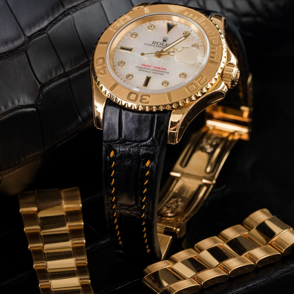 Alligator Leather Strap for Rolex Yacht-Master