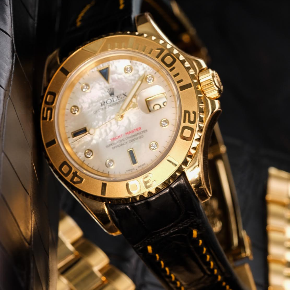 Alligator Leather Strap for Rolex Yacht-Master