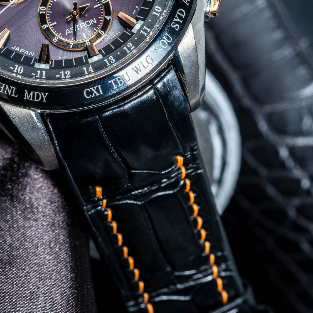 Alligator Leather Strap for Seiko