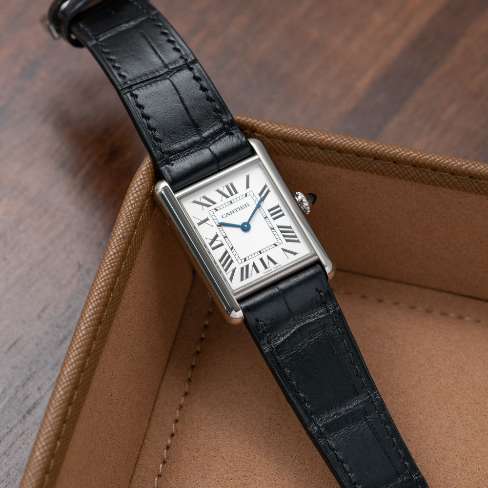 Alligator Leather Strap for Cartier Tank