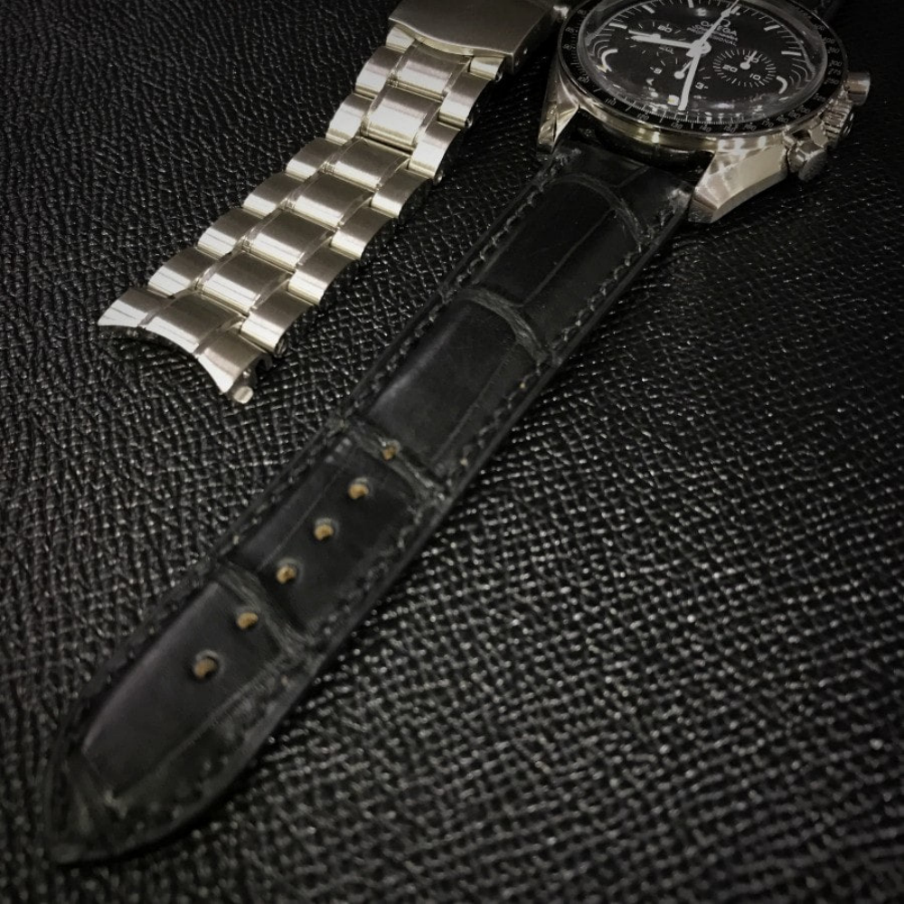 Alligator Leather Strap for Omega Speedmaster