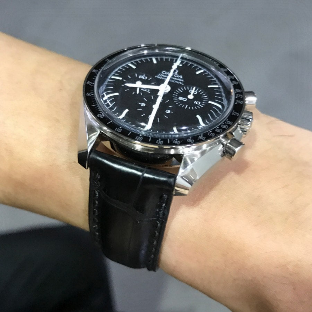 Alligator Leather Strap for Omega Speedmaster