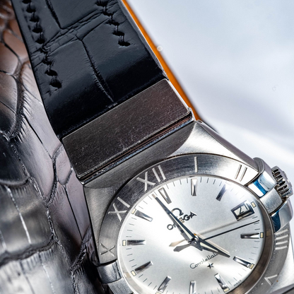 Alligator Leather Strap for Omega Constellation