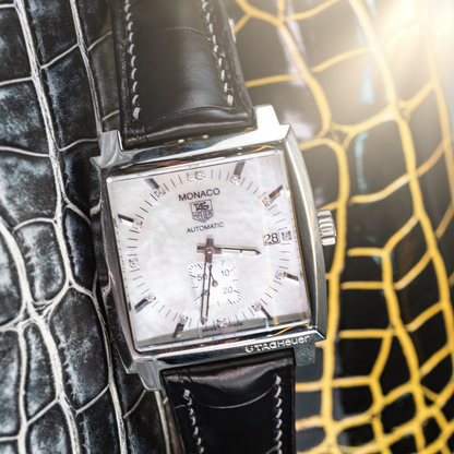 Alligator Leather Strap for Tag Heuer Monaco