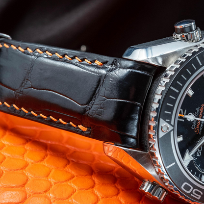 Omega Seamaster Alligator Leather Strap – Handmade Custom Fit