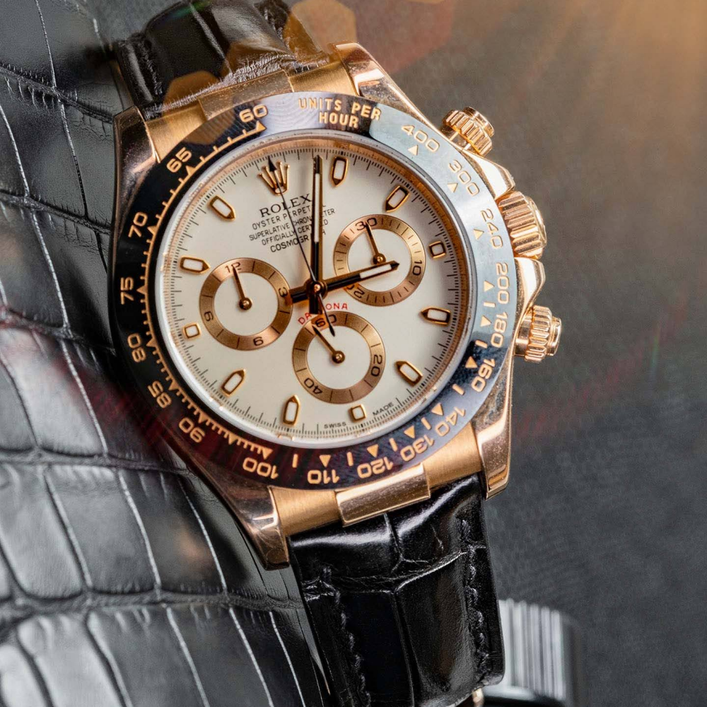 Rolex Daytona Alligator Leather Strap – Deployant Clasp Compatible