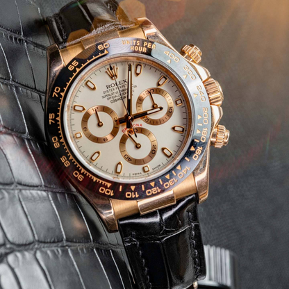 Rolex Daytona Alligator Leather Strap – Deployant Clasp Compatible