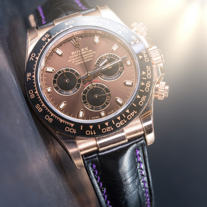 Rolex Daytona Alligator Leather Strap – Deployant Clasp Compatible