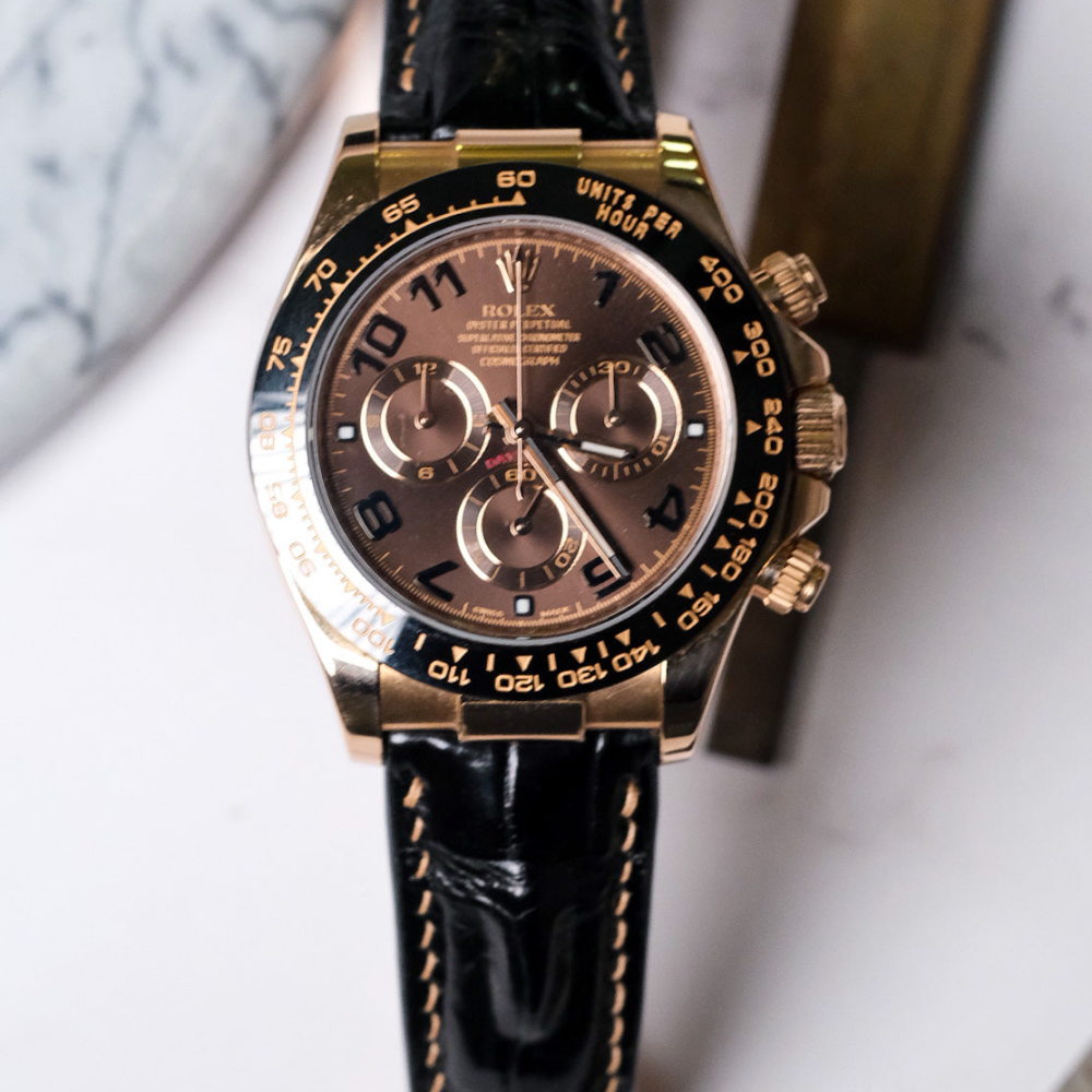 Rolex Daytona Alligator Leather Strap – Deployant Clasp Compatible
